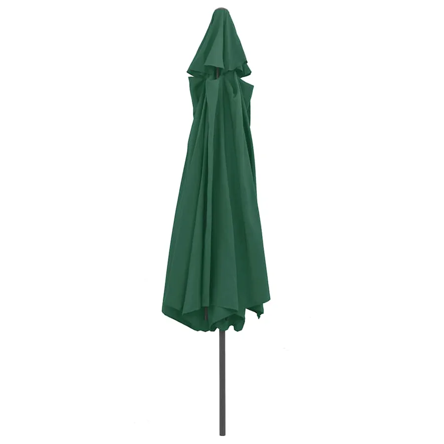 Parasol de jardin avec mât en métal 390 cm vert - 4