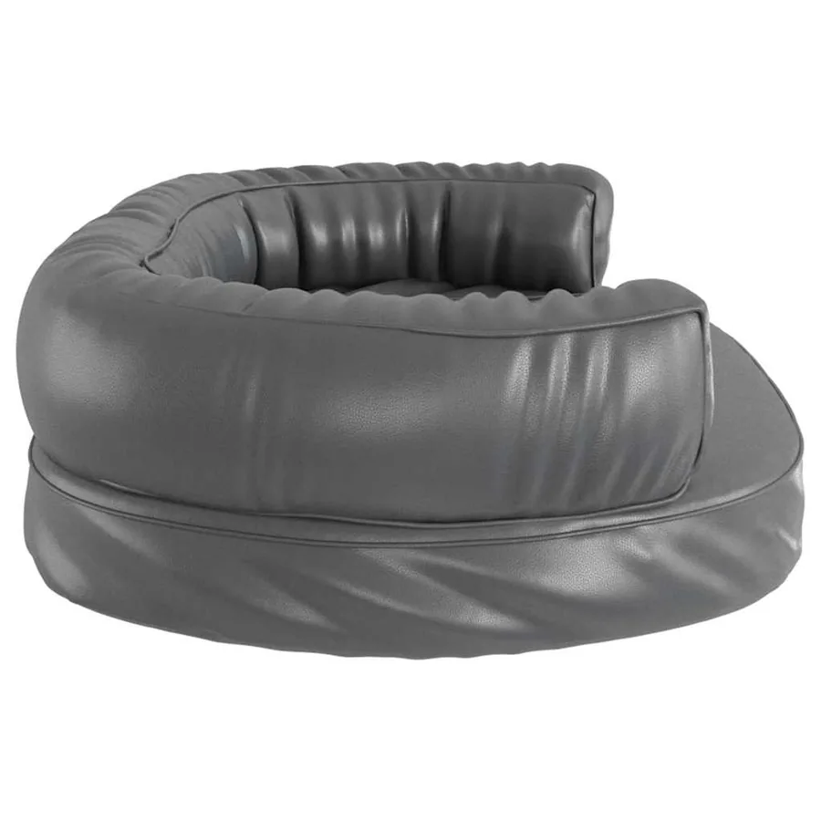 Lit pour chien ergonomique Mousse Gris 75x53 cm Similicuir - 5