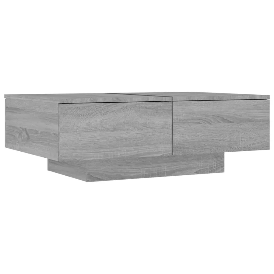 Table basse Sonoma gris 90x60x31 cm Bois d'ingénierie - 2