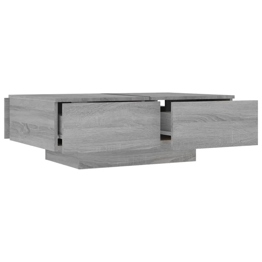 Table basse Sonoma gris 90x60x31 cm Bois d'ingénierie - 4