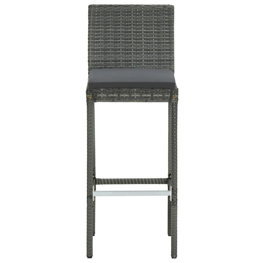 Ensemble de bar de jardin 7 pcs avec coussins Gris - 10