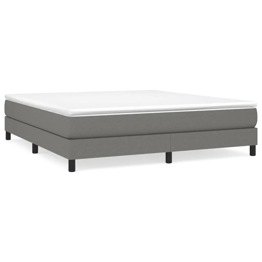 Sommier à lattes de lit avec matelas Gris foncé 180x200cm Tissu - 2