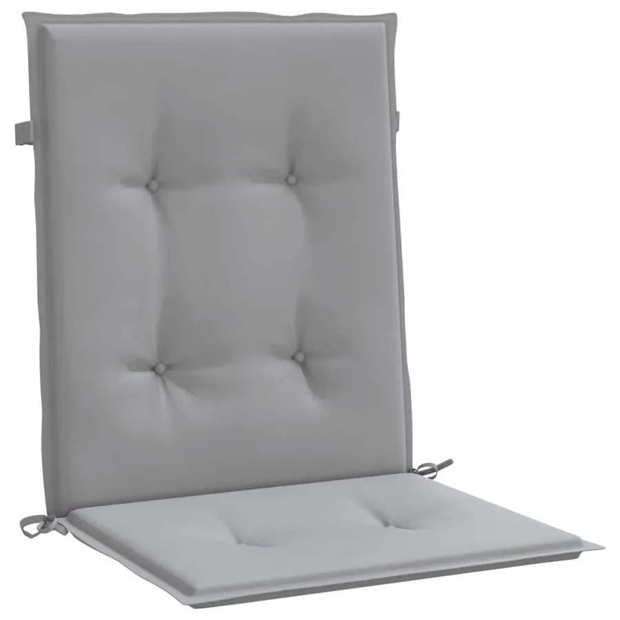 Coussins de chaise de jardin à dossier bas lot de 2 gris - 5