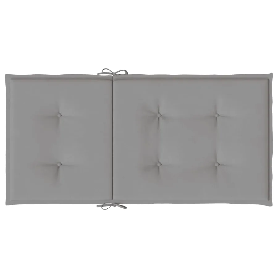 Coussins de chaise de jardin à dossier bas lot de 2 gris - 7