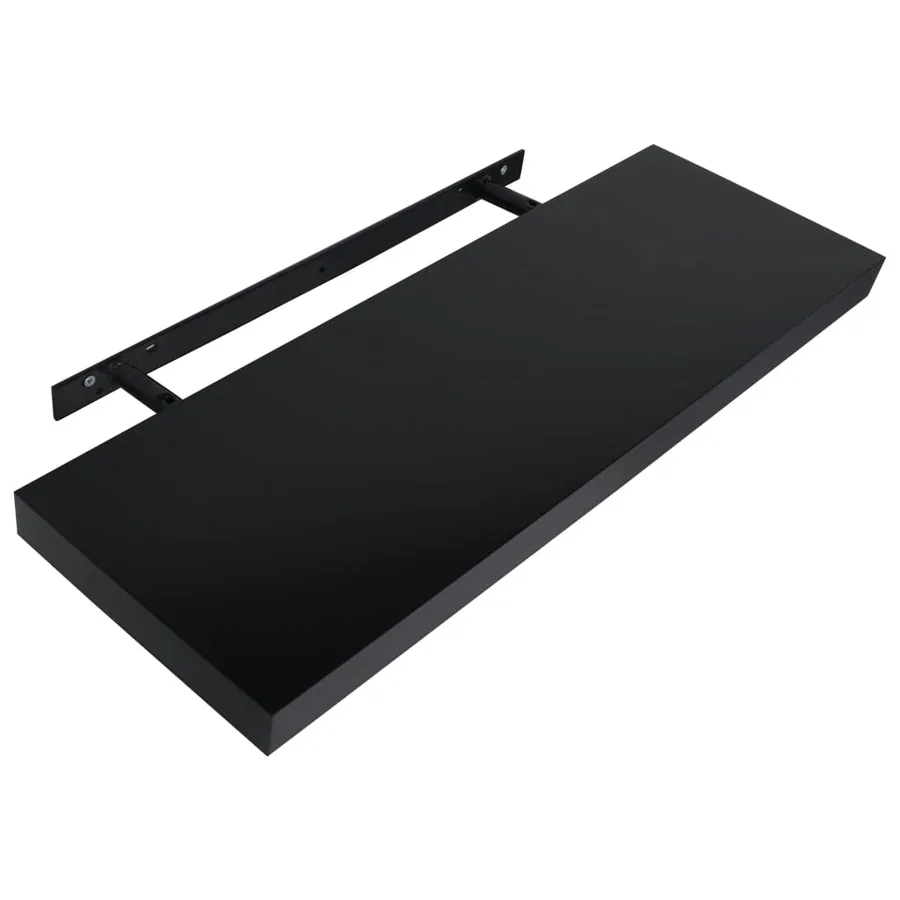 Étagères murales flottantes 2 pcs Noir 80x20x3,8 cm - 4