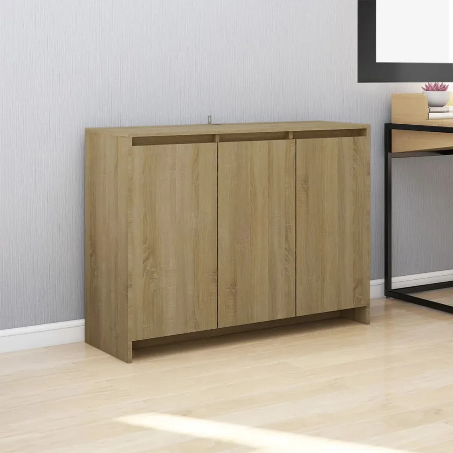 Buffet Chêne sonoma 102x33x75 cm Bois d'ingénierie