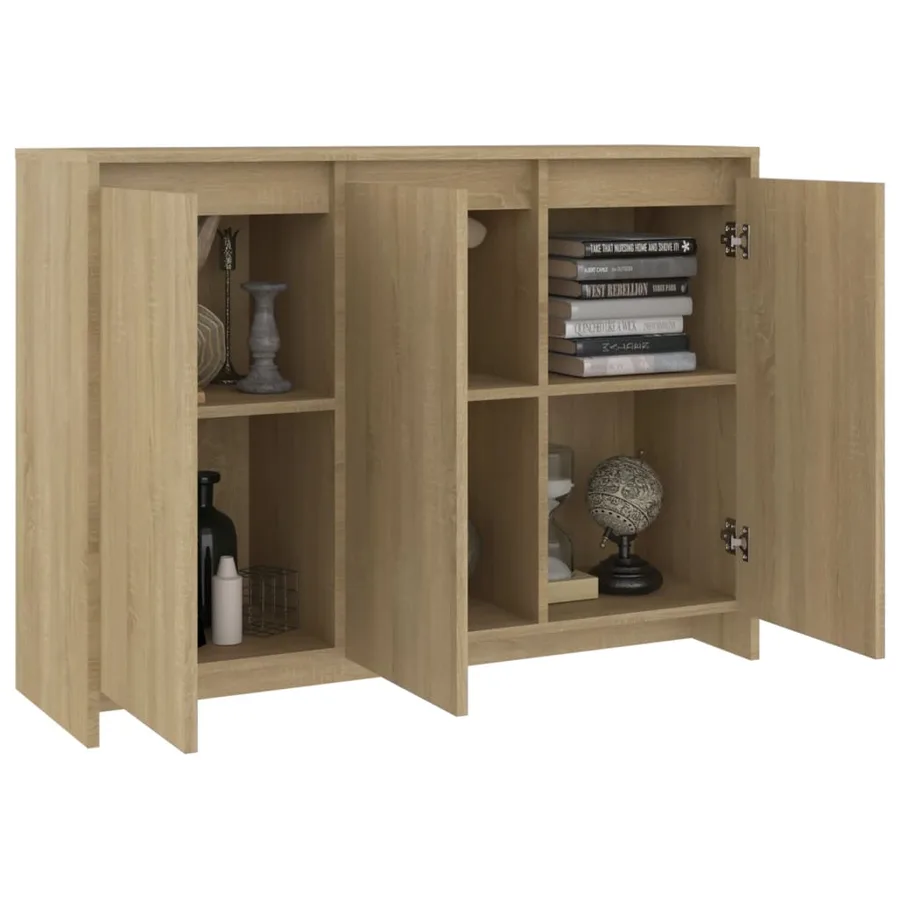 Buffet Chêne sonoma 102x33x75 cm Bois d'ingénierie - 4