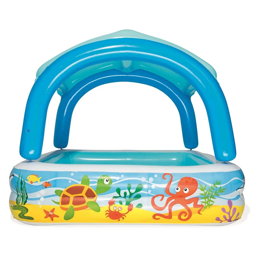 Bestway Piscine de jeu avec auvent bleu 140x140x114 cm 52192 - 4