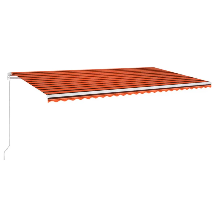 Auvent manuel rétractable 600x350 cm Orange et marron - 2