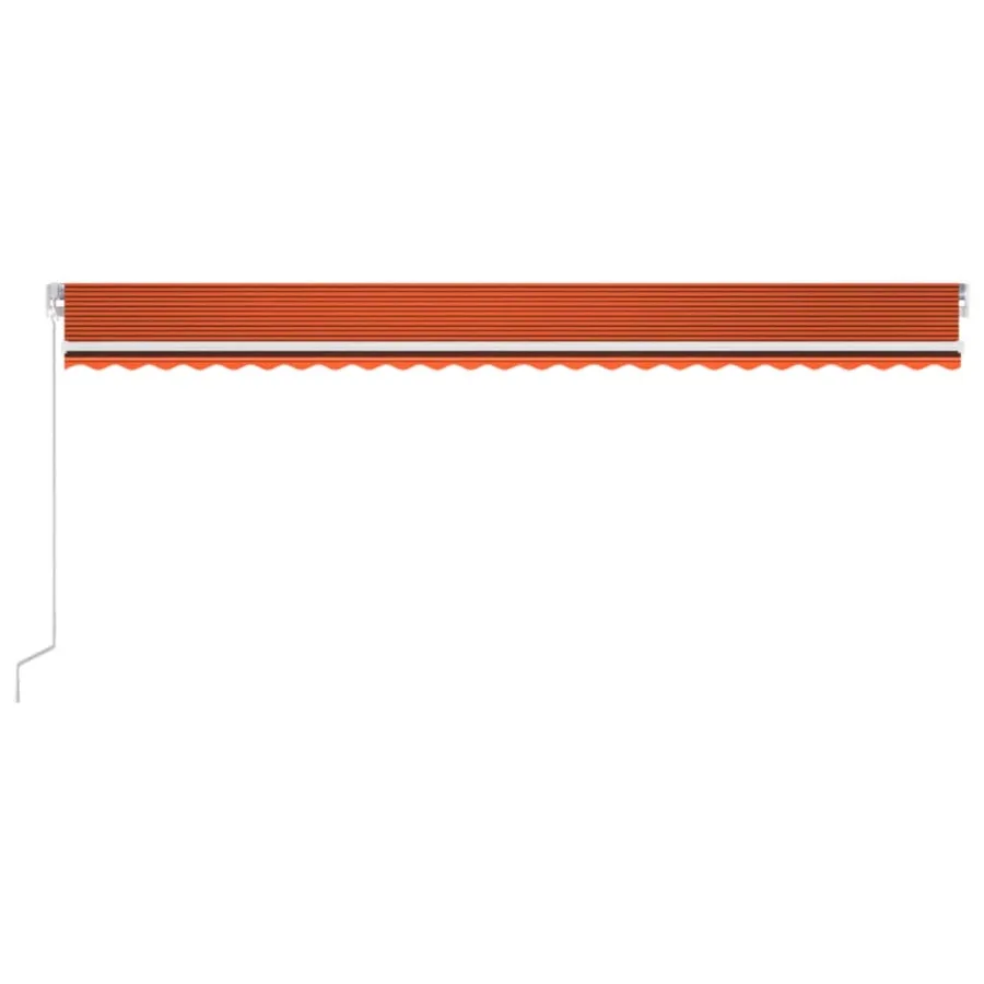 Auvent manuel rétractable 600x350 cm Orange et marron - 3