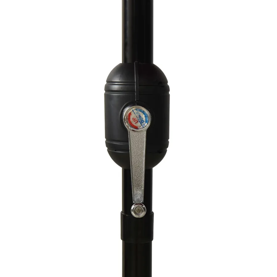 Parasol de jardin à 3 niveaux avec mât en aluminium anthracite - 7