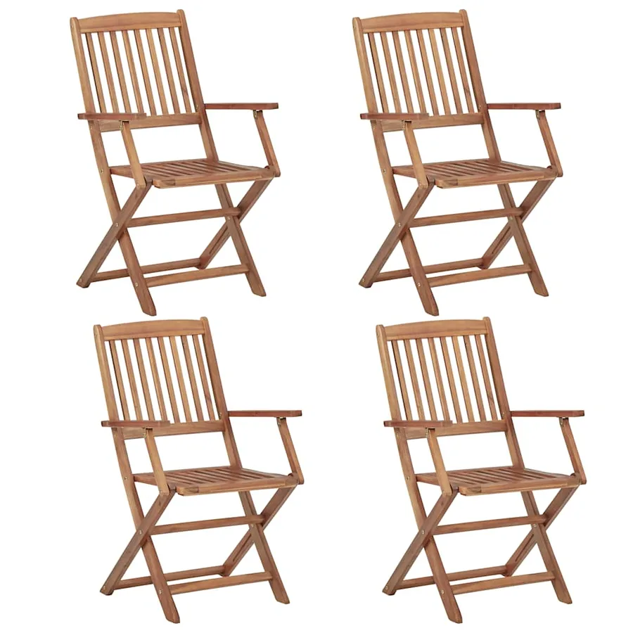 Ensemble à manger de jardin 5 pcs Bois d'acacia solide - 7