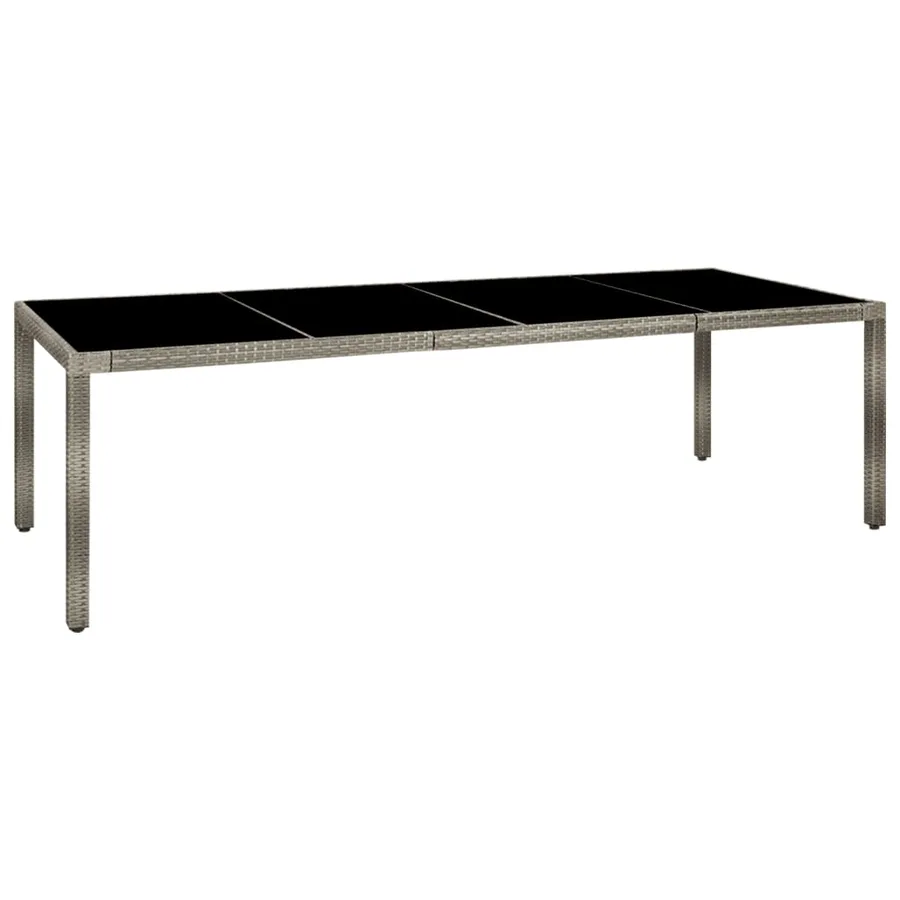 Ensemble à manger d'extérieur 9pcs coussins Résine tressée Gris - 8