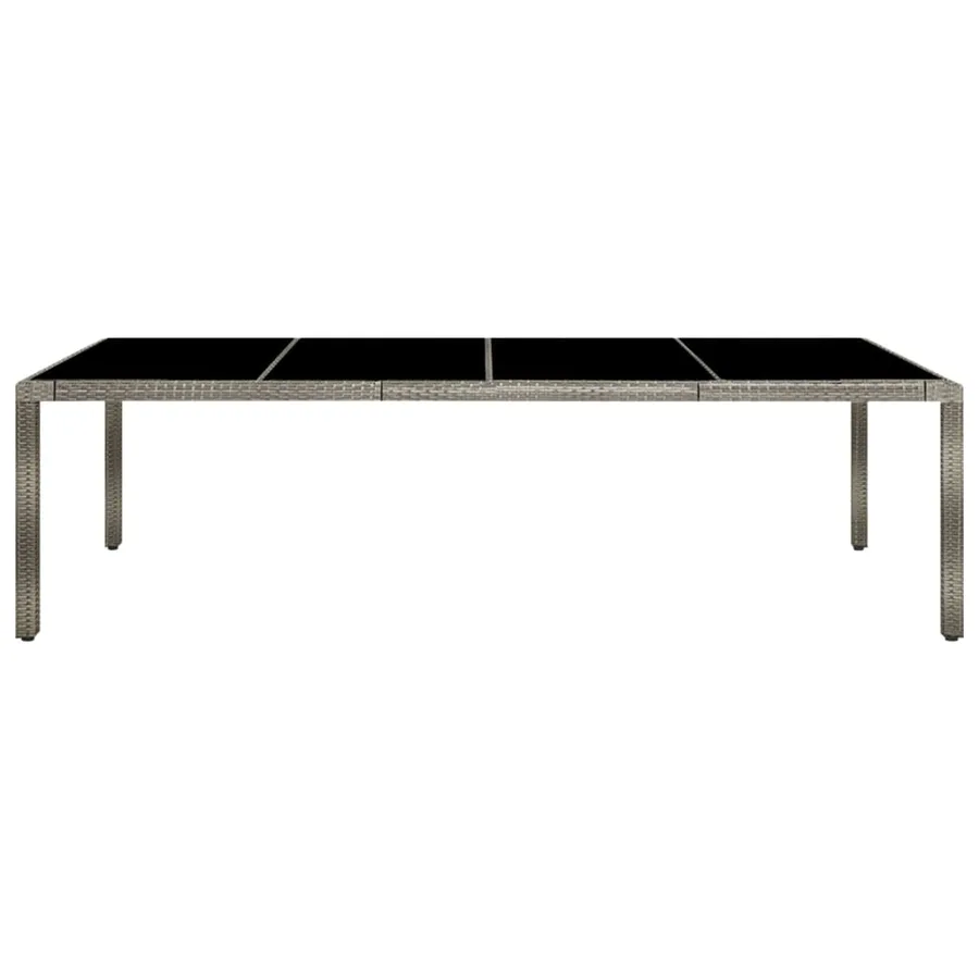 Ensemble à manger d'extérieur 9pcs coussins Résine tressée Gris - 9