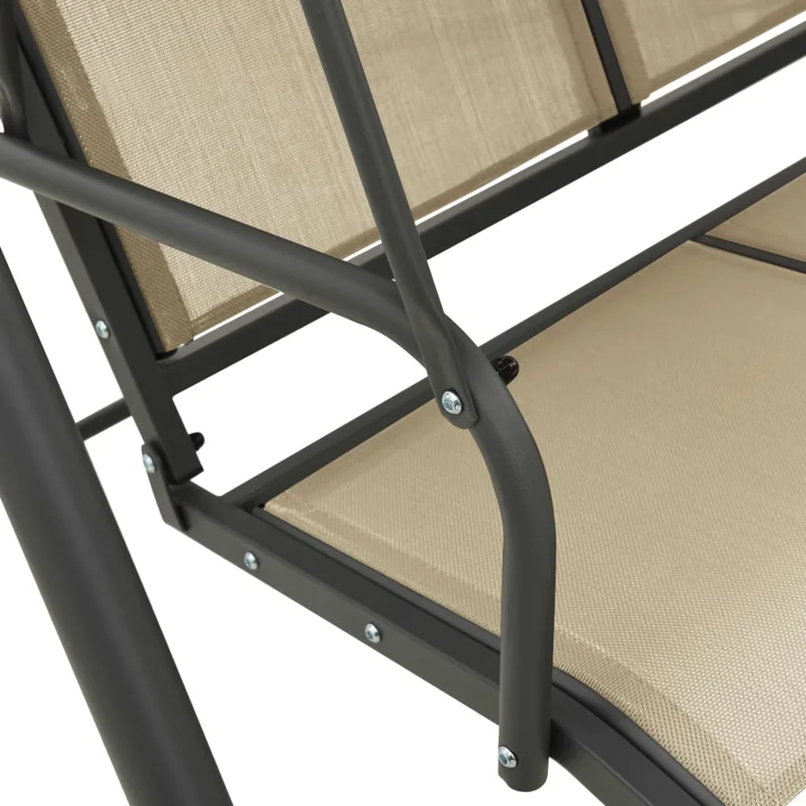 Balancelle de jardin avec baldaquin Anthracite et sable - 6