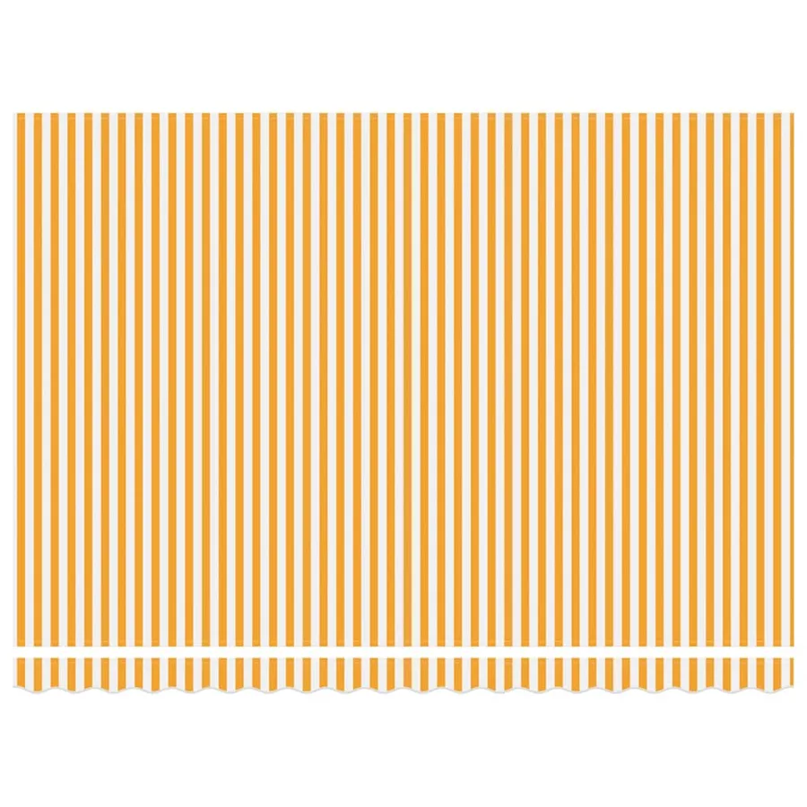 Auvent rétractable jaune et blanc 4x3 m tissu et aluminium - 6