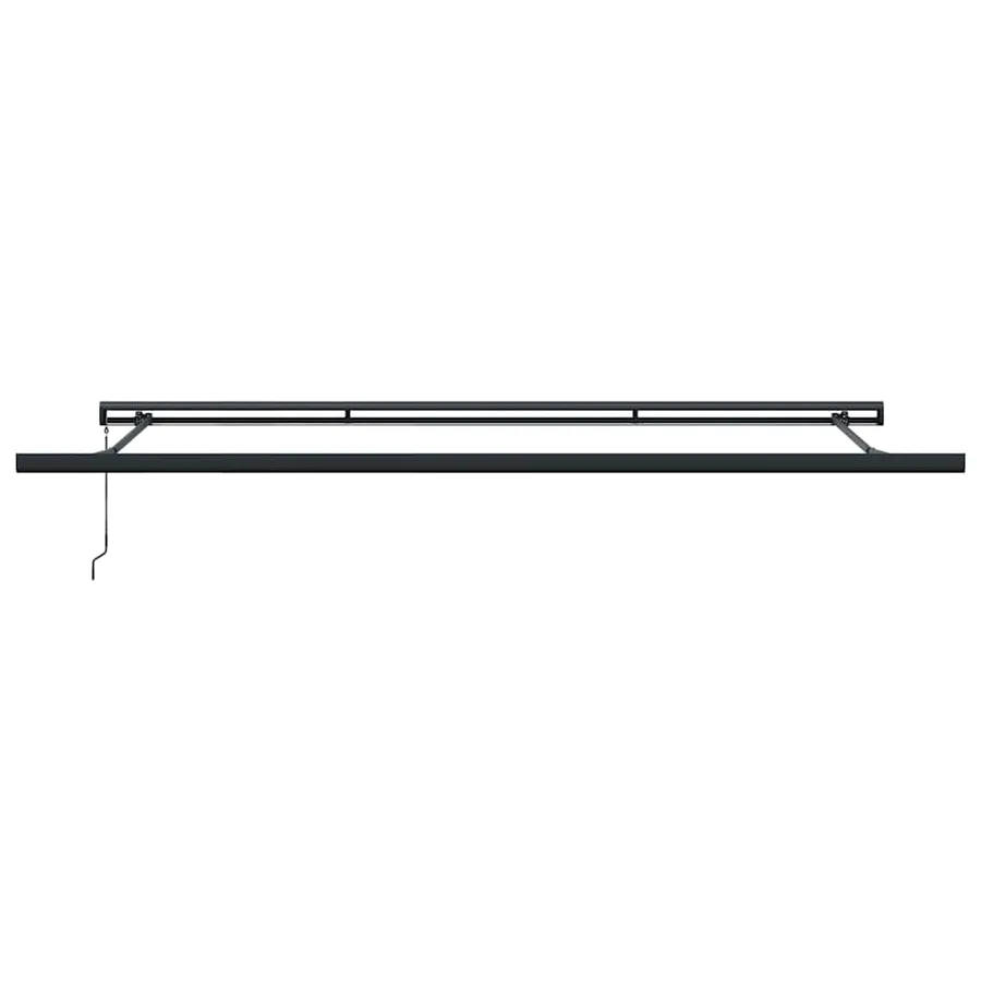 Auvent rétractable jaune et blanc 4x3 m tissu et aluminium - 7