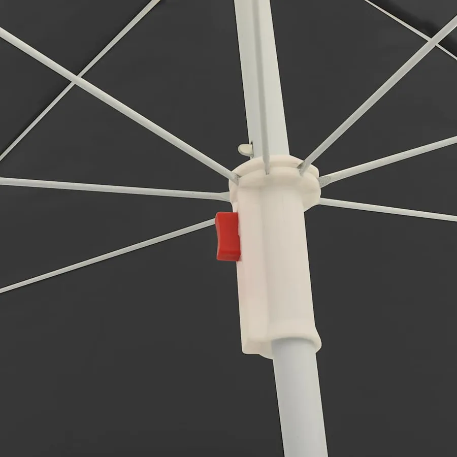 Parasol de jardin avec mât en acier anthracite 180 cm - 4