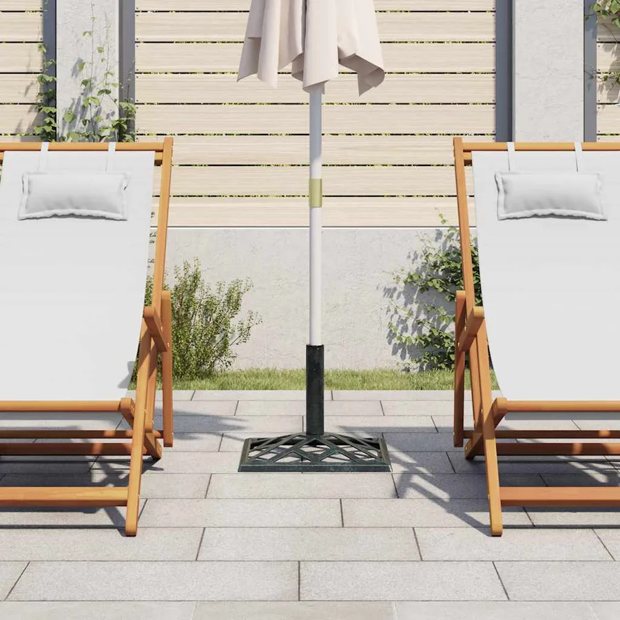 Socle de parasol Vert 44x44x31 cm Fonte - 3
