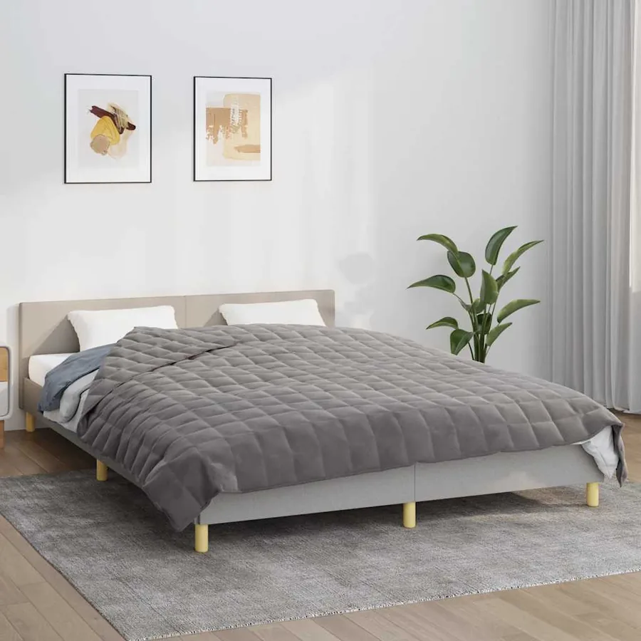 Couverture lestée Gris 200x200 cm 13 kg Tissu