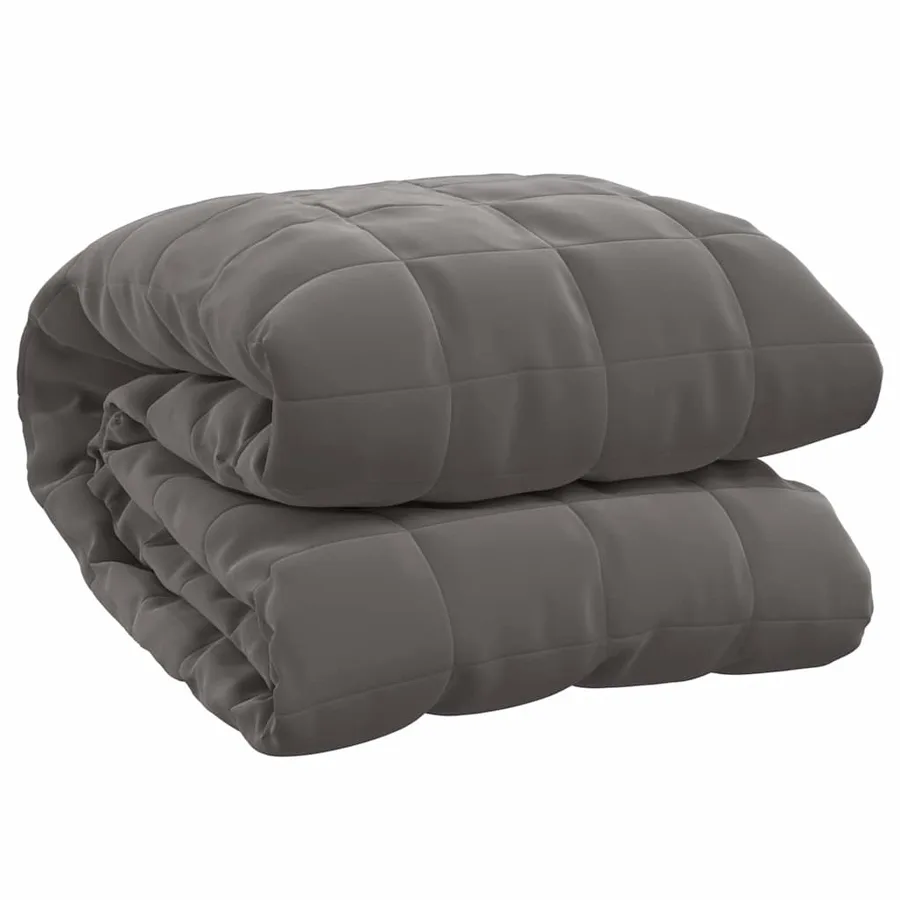 Couverture lestée Gris 200x200 cm 13 kg Tissu - 2