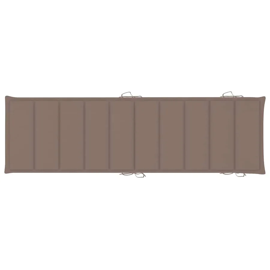 Chaise longue avec coussin Gris Bois d'acacia solide - 12