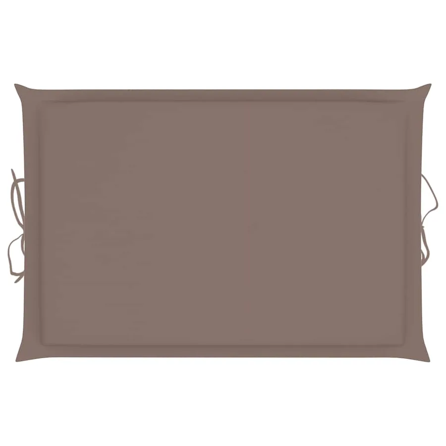 Chaise longue avec coussin Gris Bois d'acacia solide - 14