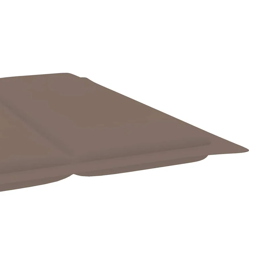 Chaise longue avec coussin Gris Bois d'acacia solide - 16