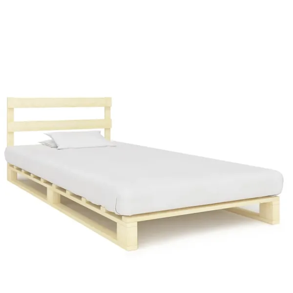 Cadre de lit de palette sans matelas 90x200 cm bois pin massif