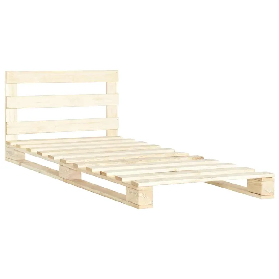 Cadre de lit de palette sans matelas 90x200 cm bois pin massif - 2