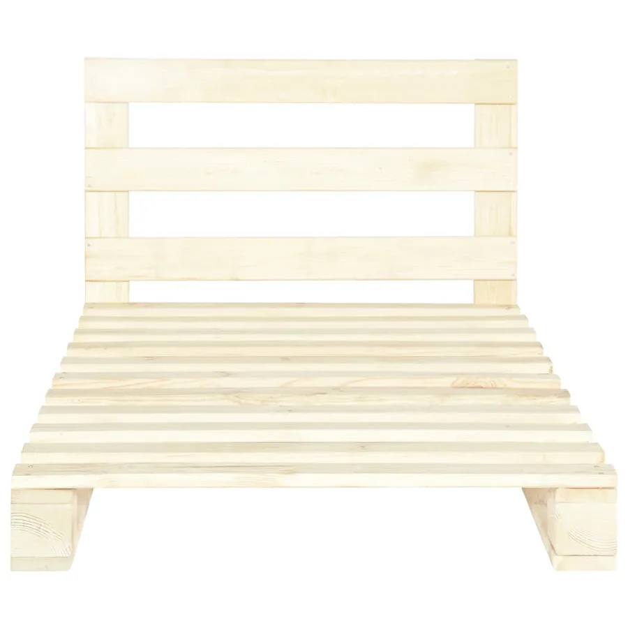 Cadre de lit de palette sans matelas 90x200 cm bois pin massif - 3