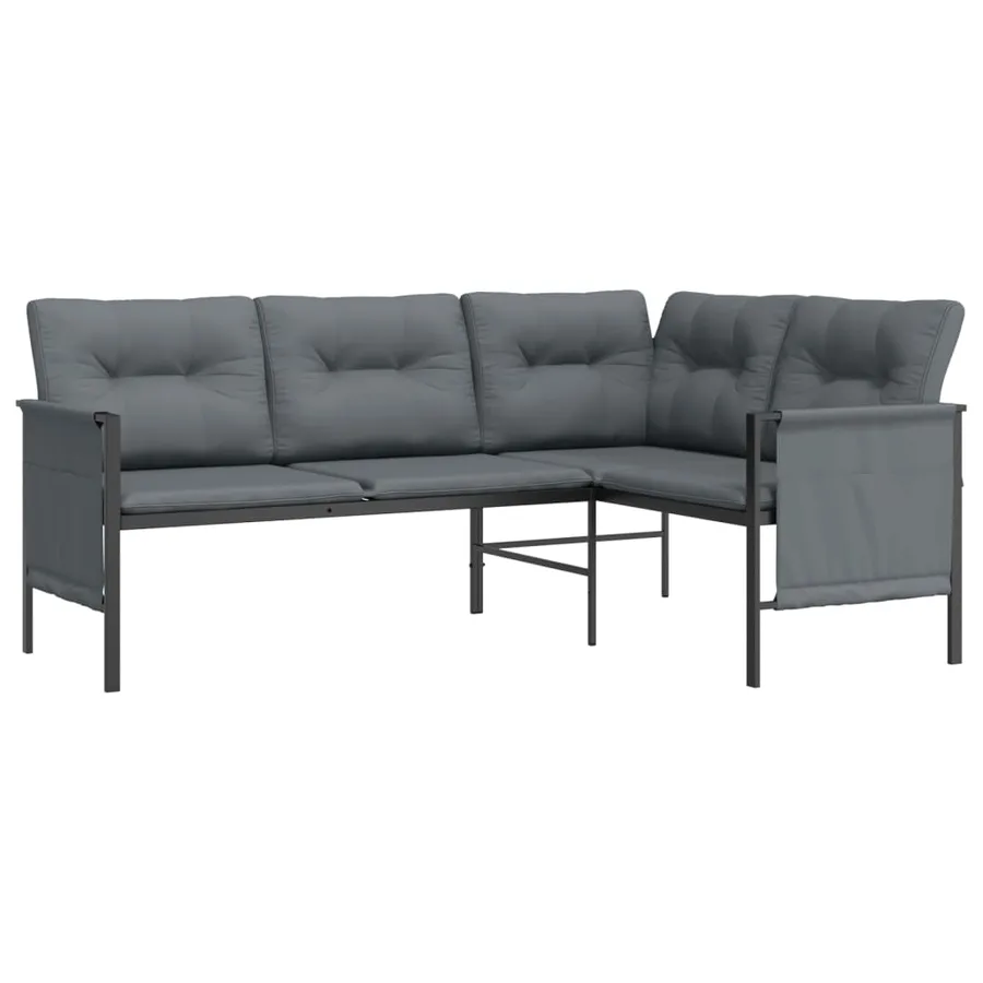 Salon de jardin 2 pcs anthracite acier - 4