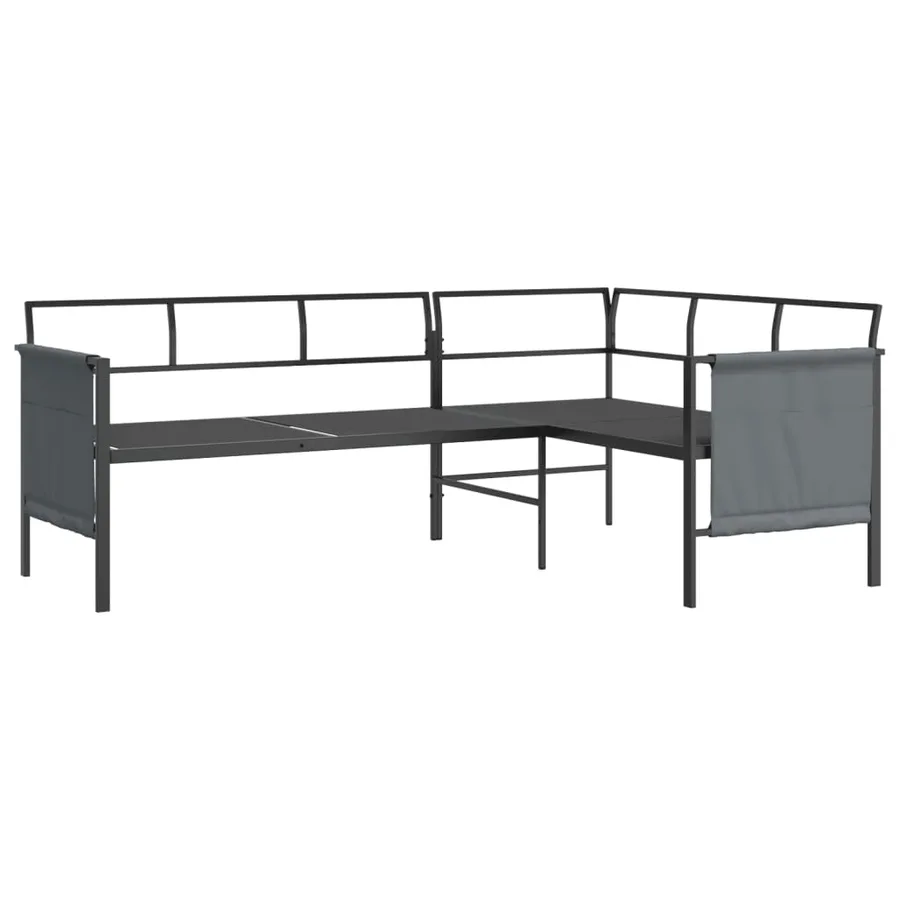 Salon de jardin 2 pcs anthracite acier - 5