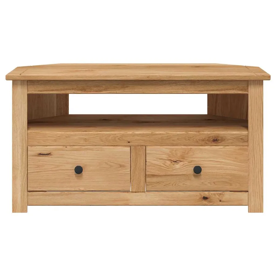 Meuble TV d'angle 93x49x49 cm Pin solide Assortiment Panama - 5