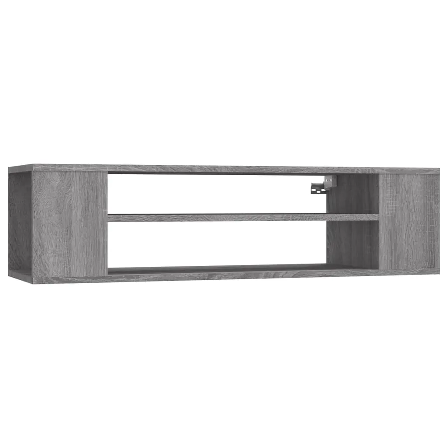 Armoire TV suspendue Sonoma gris 100x30x26,5 cm Bois Ingénierie - 2