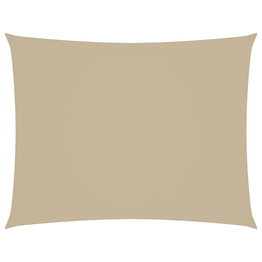 Voile de parasol tissu oxford rectangulaire 6x8 m beige - 2