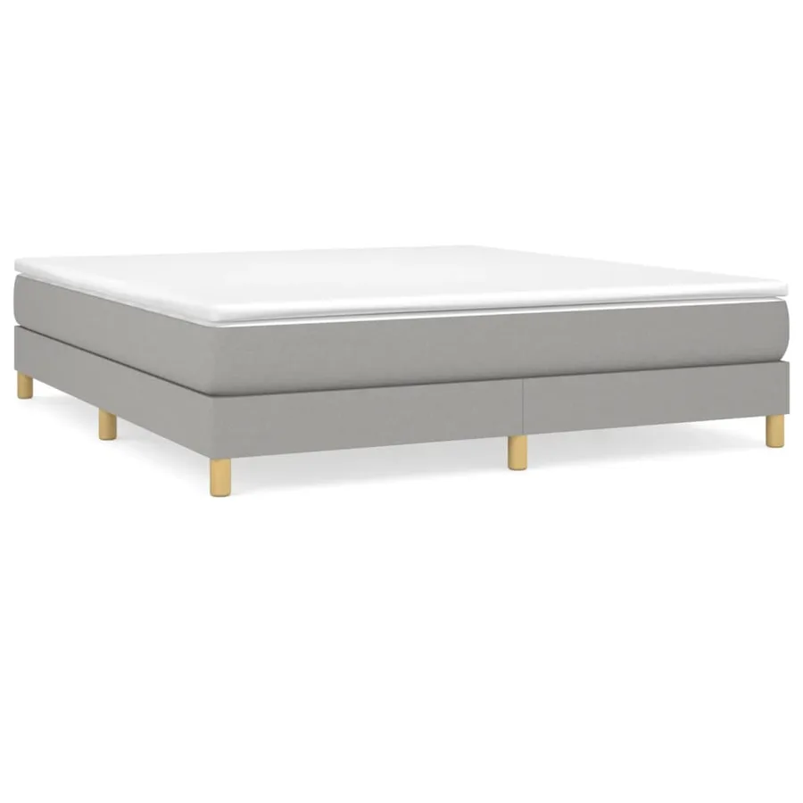 Sommier à lattes de lit avec matelas Gris clair 180x200cm Tissu - 2