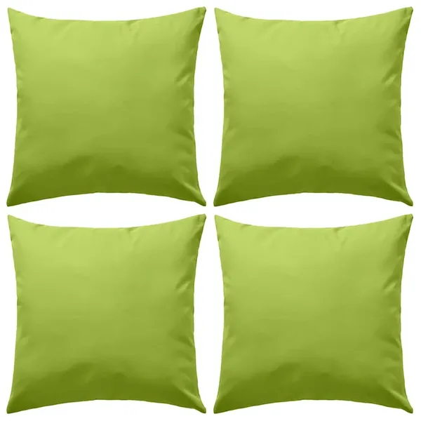 Oreiller d'extérieur lot de 4 45 x 45 cm Vert pomme
