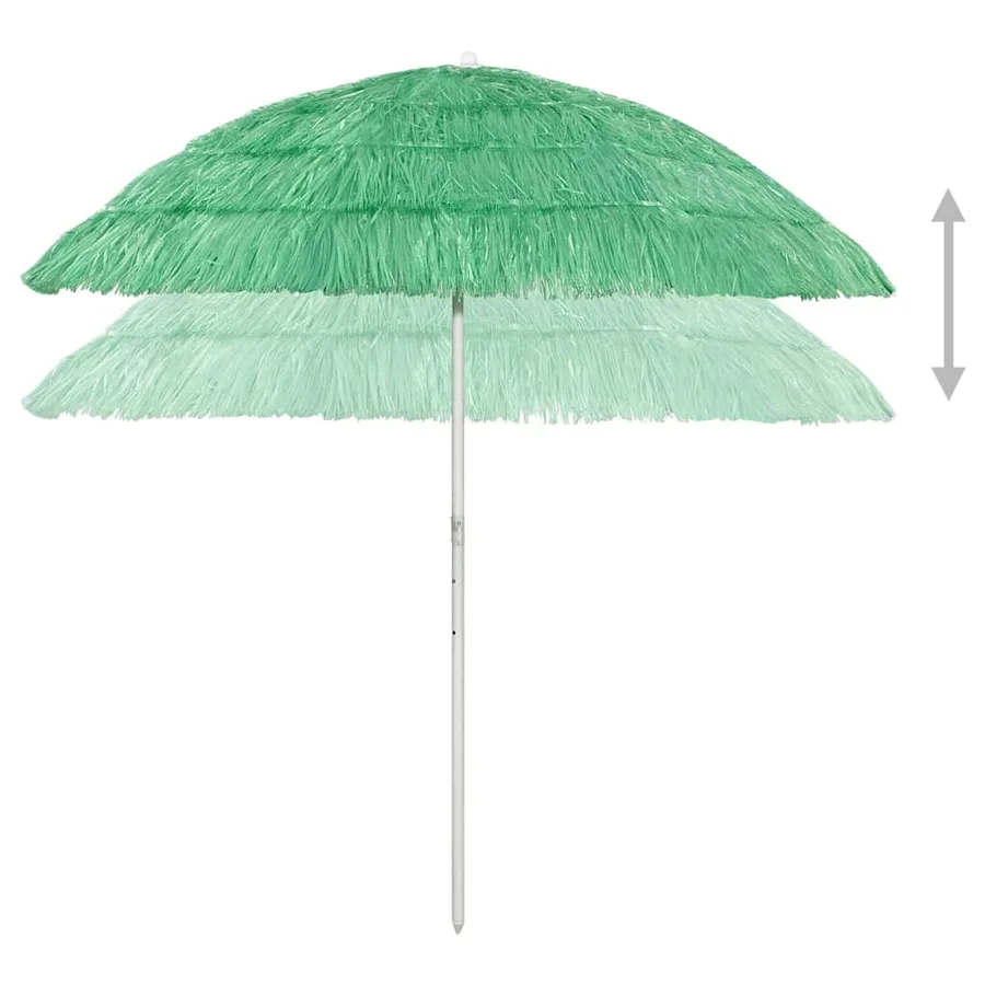 Parasol de plage Hawaii vert 240 cm - 3