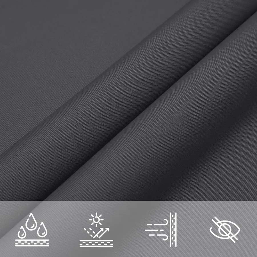 Voile de parasol tissu oxford rectangulaire 2x3,5 m anthracite - 8