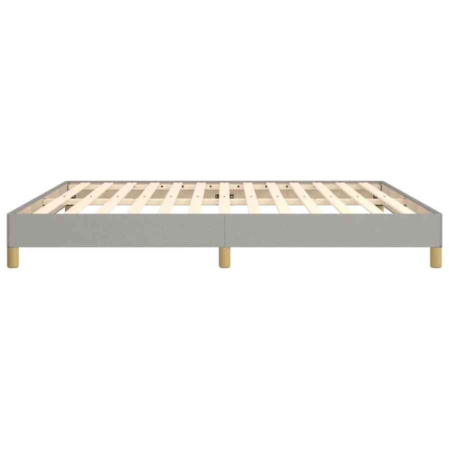 Cadre de lit sans matelas gris clair 180x200 cm tissu - 6
