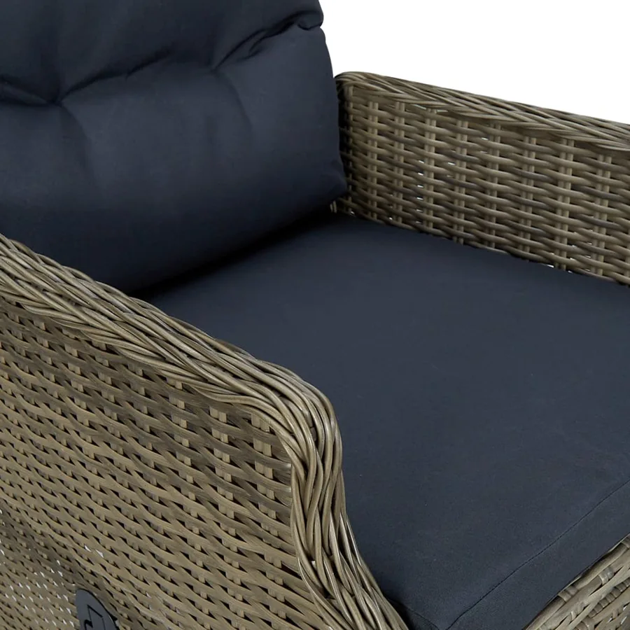 Ensemble à manger de jardin 3 pcs Marron - 11