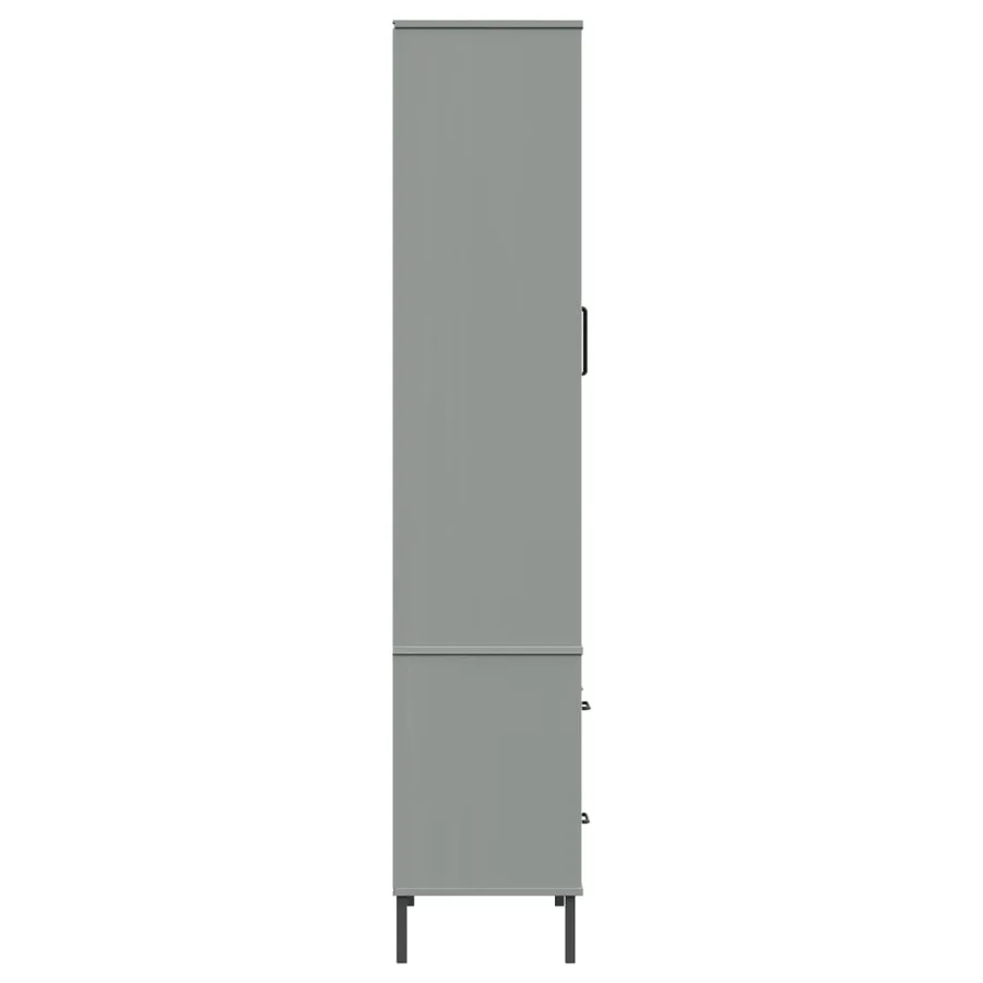 Bibliothèque avec pieds en métal Gris 85x35x172,5 cm Bois OSLO - 6