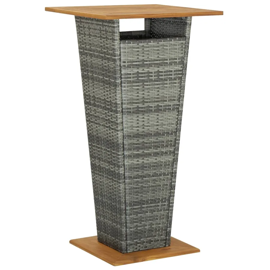 Ensemble de bar de jardin 5 pcs Gris - 3