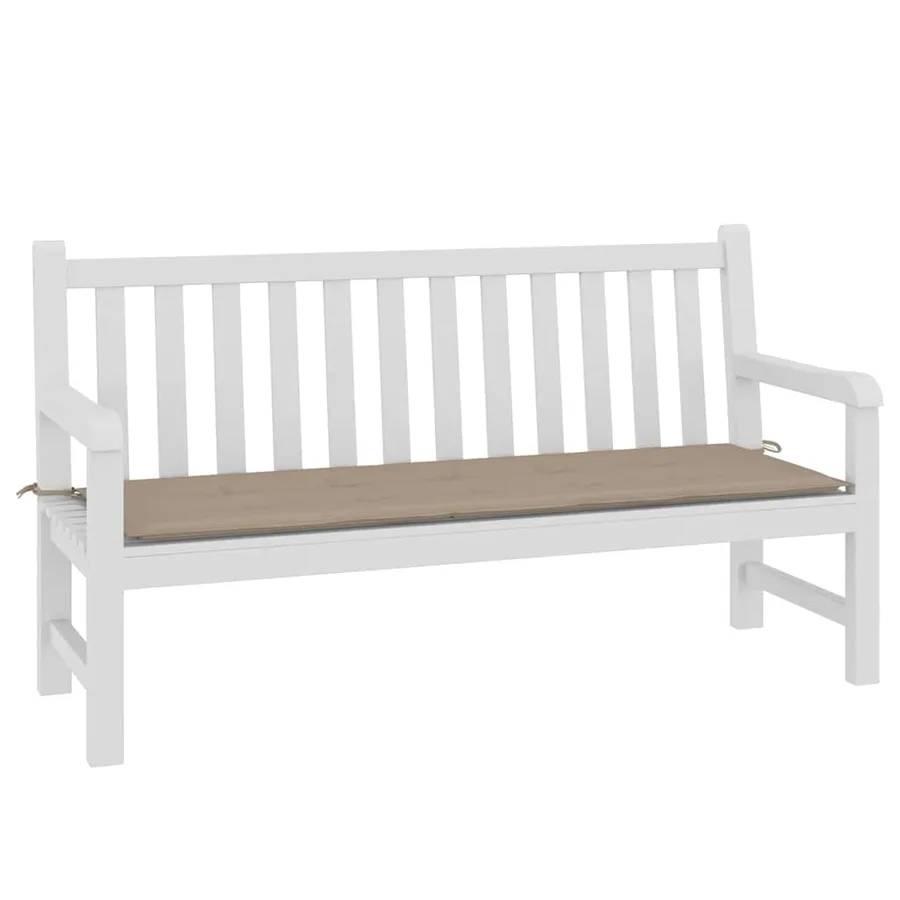 Coussin de banc de jardin taupe 150x50x3 cm tissu oxford - 3