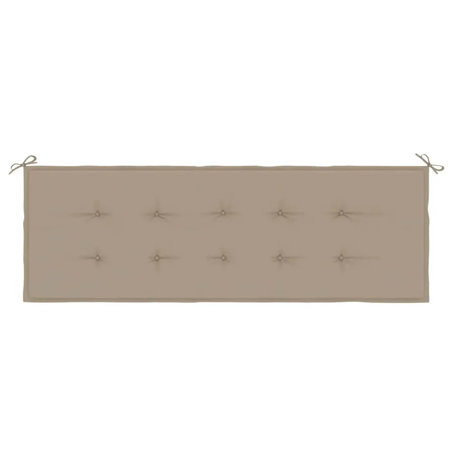 Coussin de banc de jardin taupe 150x50x3 cm tissu oxford - 4