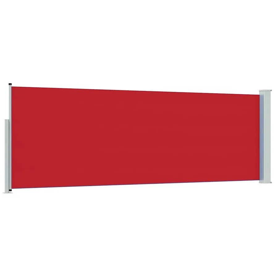 Auvent latéral rétractable de patio 100x300 cm Rouge - 6