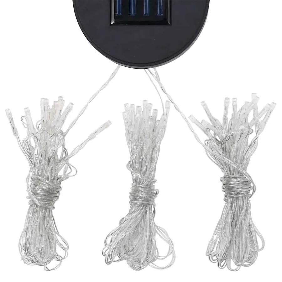 Tonnelle avec guirlande lumineuse à LED 3x3 m Blanc - 8