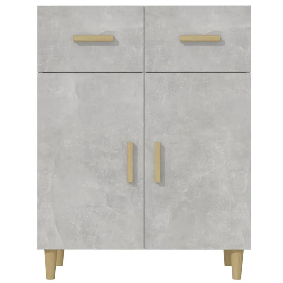 Buffet gris béton 69,5x34x89 cm bois d'ingénierie - 3