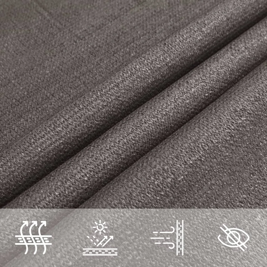 Voile d'ombrage 160 g/m² Anthracite 2,5x3,5 m PEHD - 5